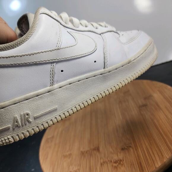 Women's Nike Af1 Air Force 1 Low Sz 8.5 010414 White Leather Casual Sneakers - Picture 7 of 10